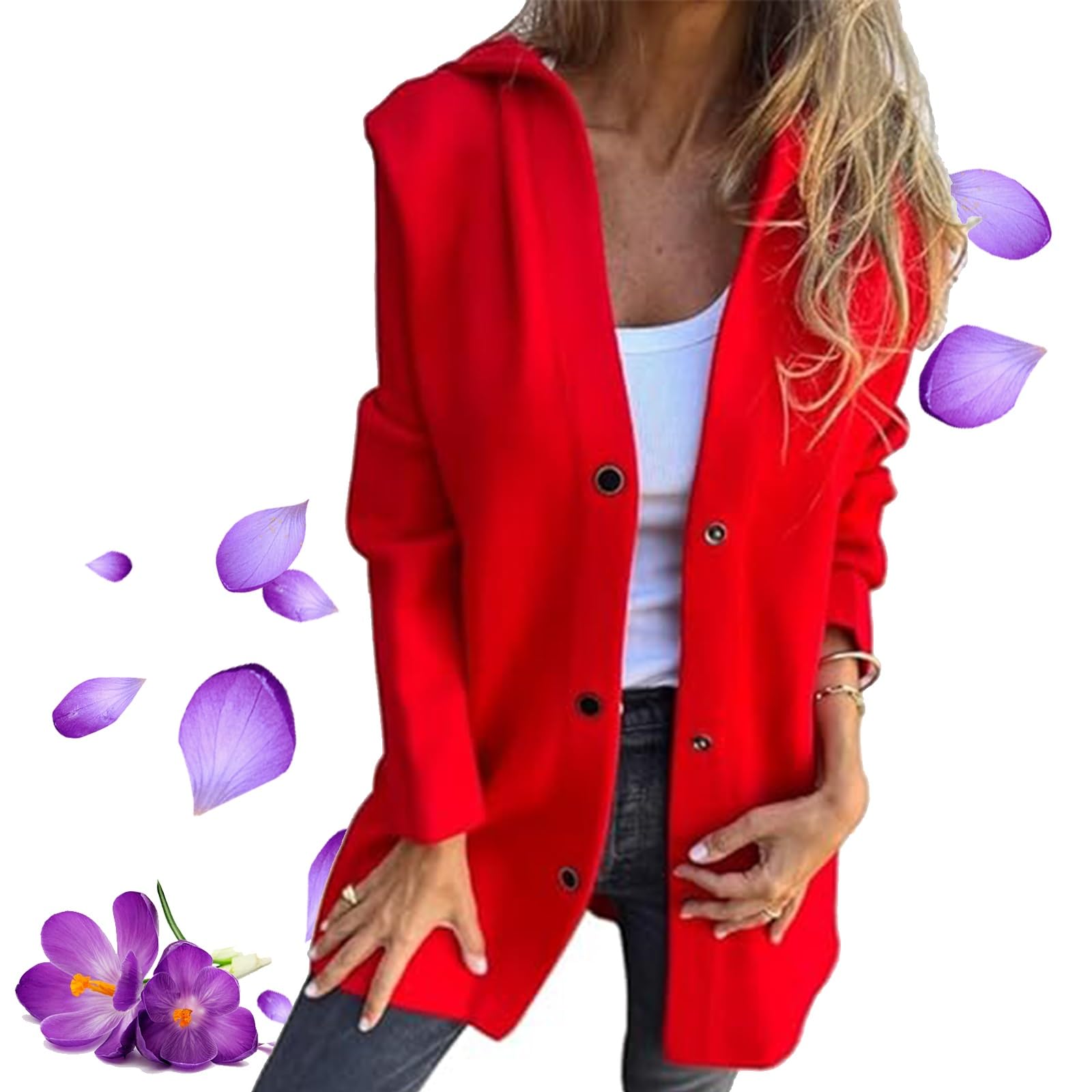 Amazon.com: Casual Single Breasted Hooded Jacket 2024 New